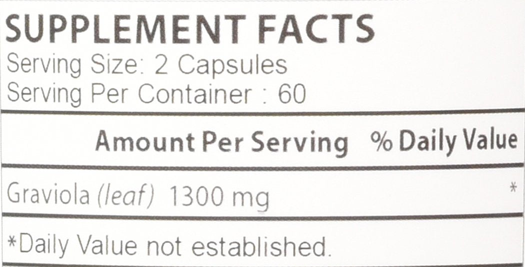 Biotech Nutritions Graviola 1300mg - 120 Capsules - image 6
