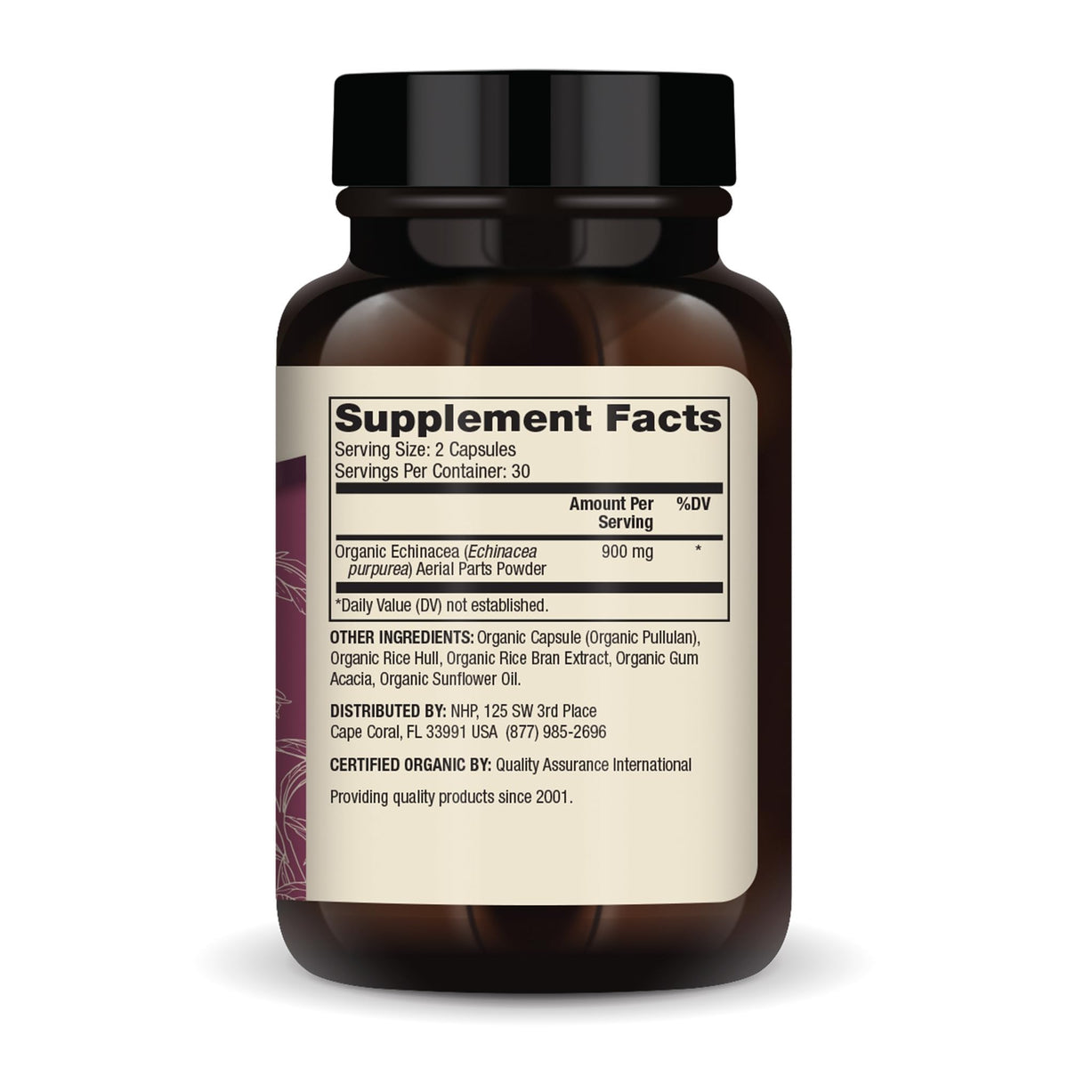 Dr. Mercola Organic Echinacea Purpurea Immune Support - 60 Capsules - image 2