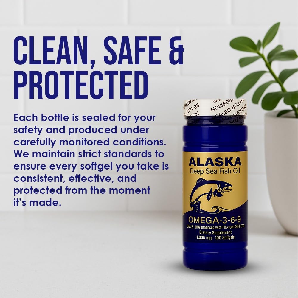 NCB Alaska Deep Sea Fish Oil Omega 3-6-9 - 100 Softgels - image 7