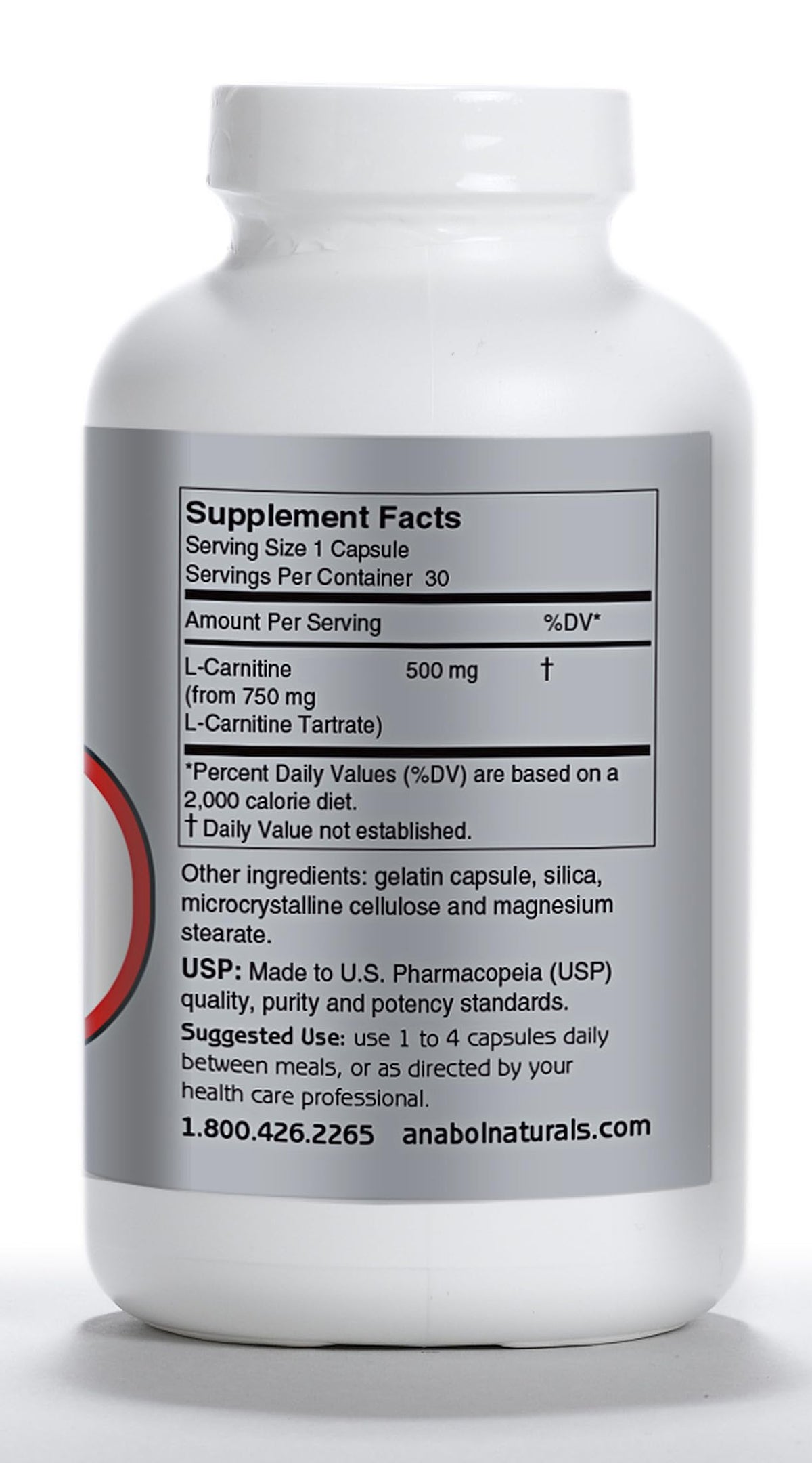 Anabol Naturals L-Carnitine 500mg - 120 Capsules - image 4