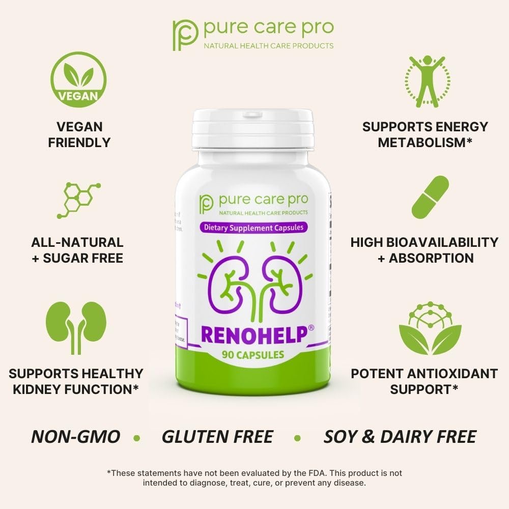 Pure Care Pro Renohelp Kidney Support Supplement - 90 Capsules - image 4