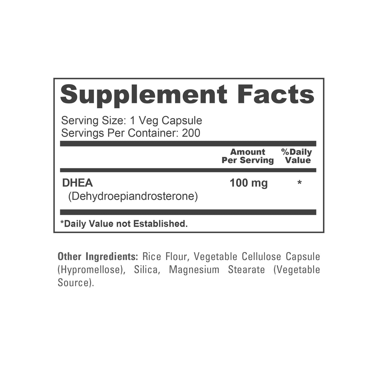 NusaPure DHEA 100mg Vegetarian Capsules - 200 Capsules - image 4