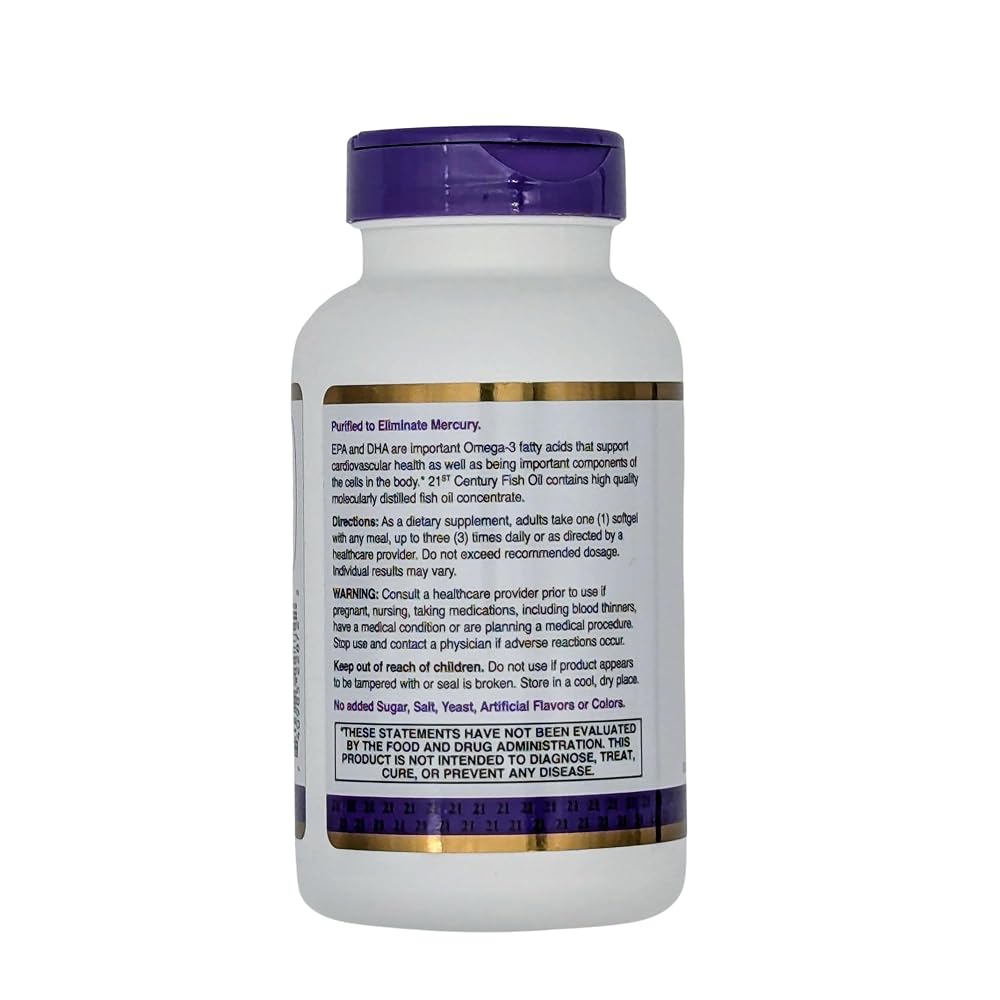 Amazon Pharmacy 21st Century Fish Oil Omega 3 1000 mg - 1 Softgels - image 3