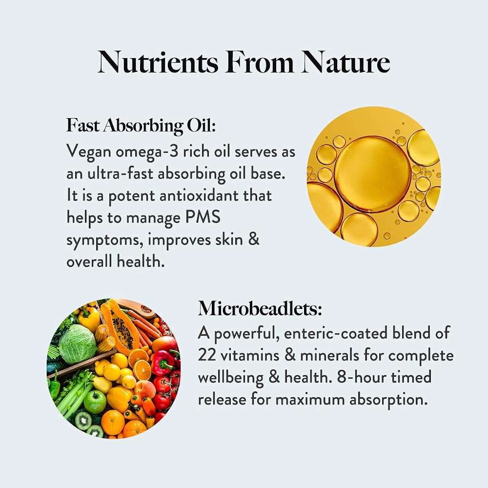 Wellbeing Nutrition Slow Multivitamin & Vegan Omega 3 for Women - 60 Capsules - image 6