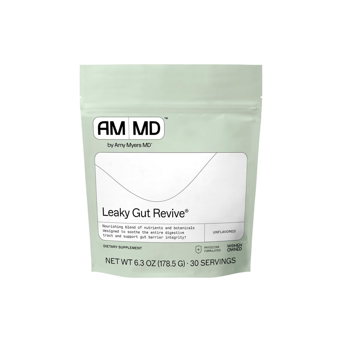 Amy Myers MD Leaky Gut Revive L-Glutamine Powder - 30 Servings