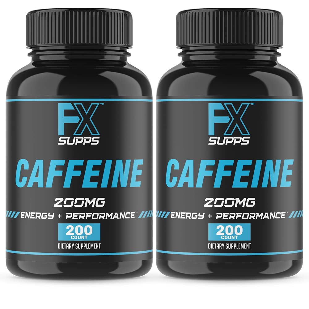 FXSUPPS Caffeine Fast Acting Energy Supplement for Men and Women