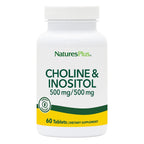 NaturesPlus Choline & Inositol 500 mg - 60 Vegetarian Tablets
