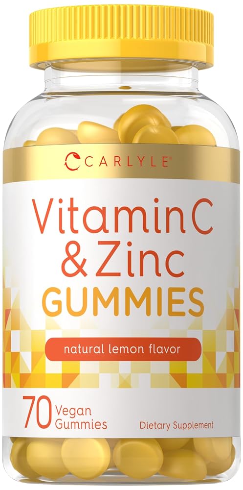Carlyle Vitamin C and Zinc Gummies Immune Support - 70 Count