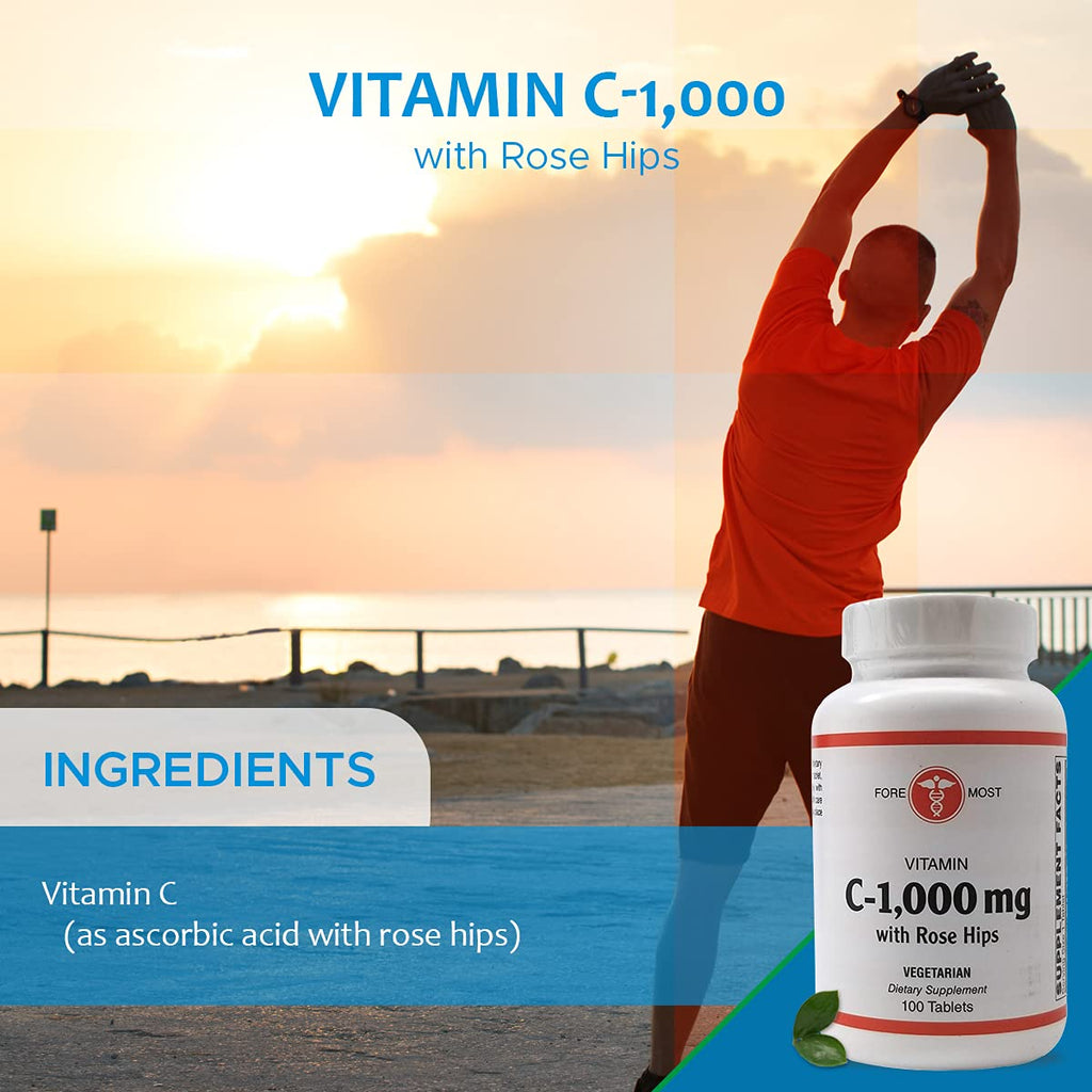 Holistic Health Vitamin C with Rose Hips 1000mg - 100 Tablets - image 4