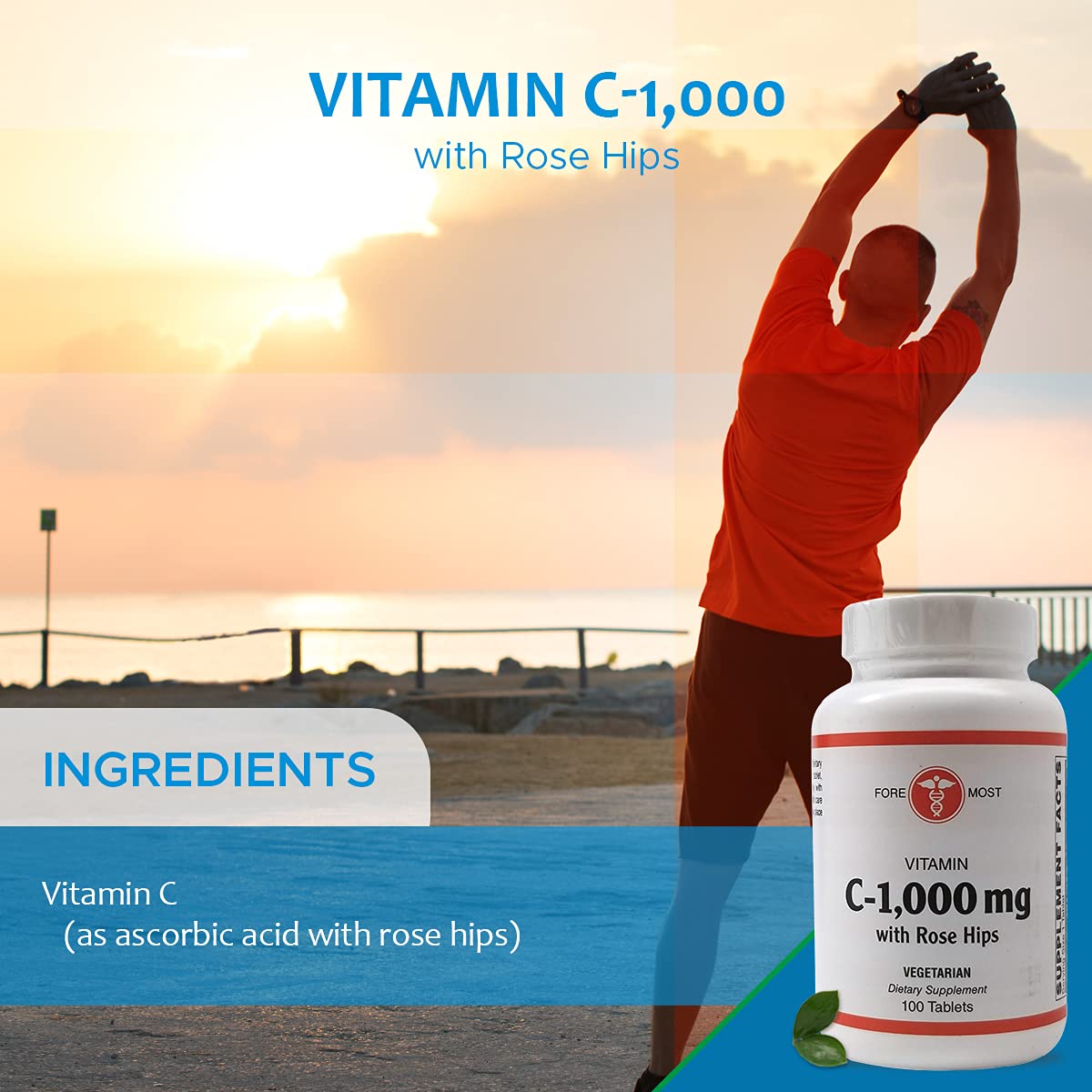 Holistic Health Vitamin C with Rose Hips 1000mg - 100 Tablets - image 4