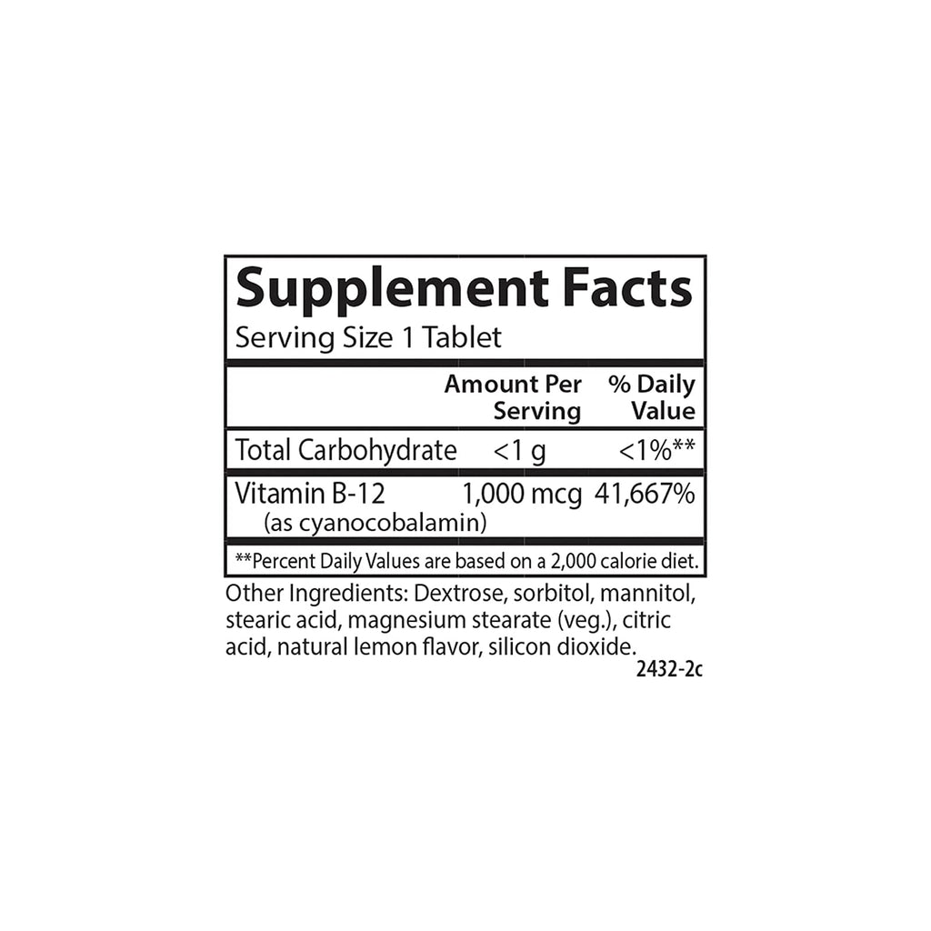 Carlson Labs B-12 1000mcg Tablets