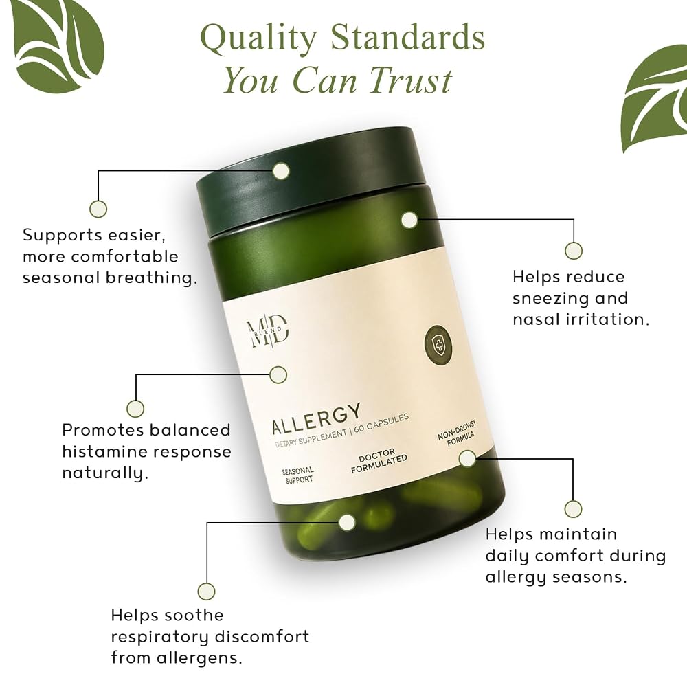 M.D. Blend Allergy Relief Capsules with Quercetin & Nettle Root - 180 Capsules - image 5