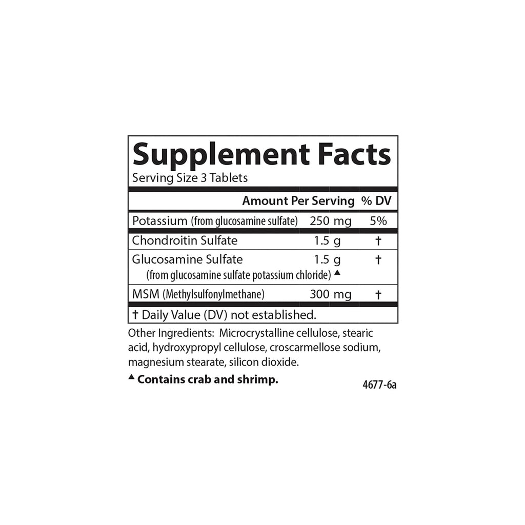 Carlson Nutra-Support Joint Glucosamine Chondroitin - 120 Tablets - image 4