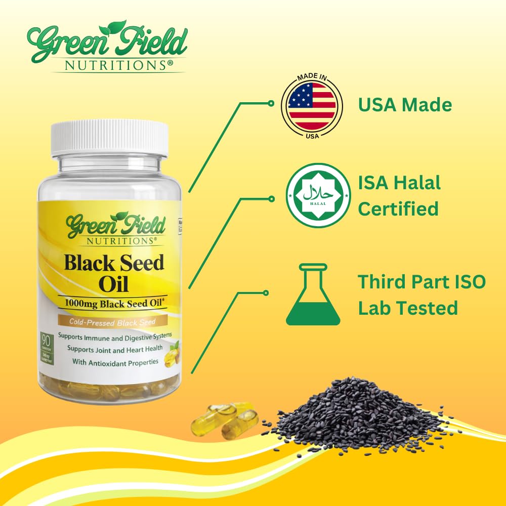 Greenfield Nutritions Black Seed Oil Immune Support - 90 Capsules - image 3