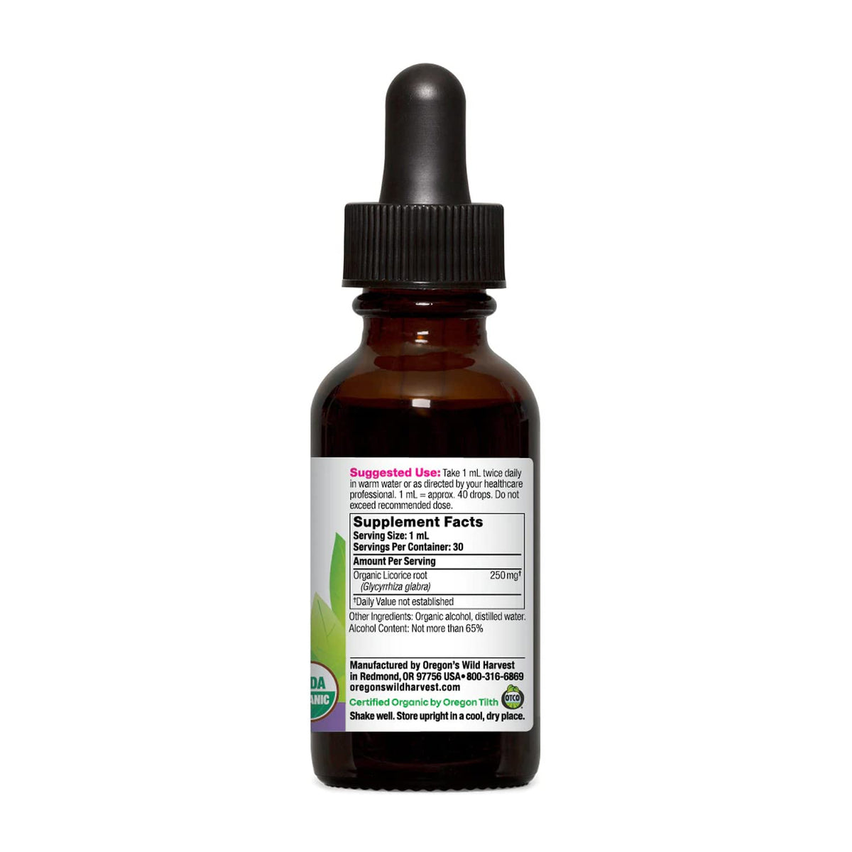 Oregon's Wild Harvest Organic Licorice Root Extract - 1 Fl Oz - image 2