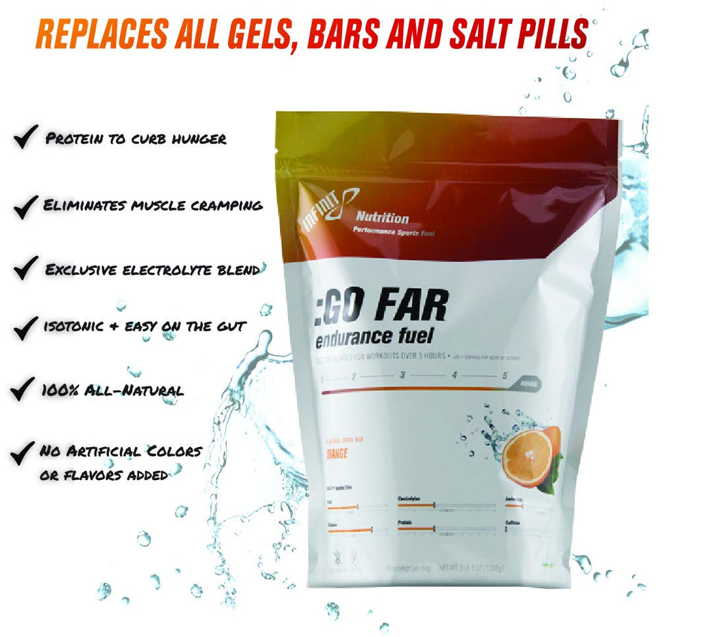 Infinit Nutrition GO FAR Orange Endurance Hydration Drink Powder - 18 Servings - image 5