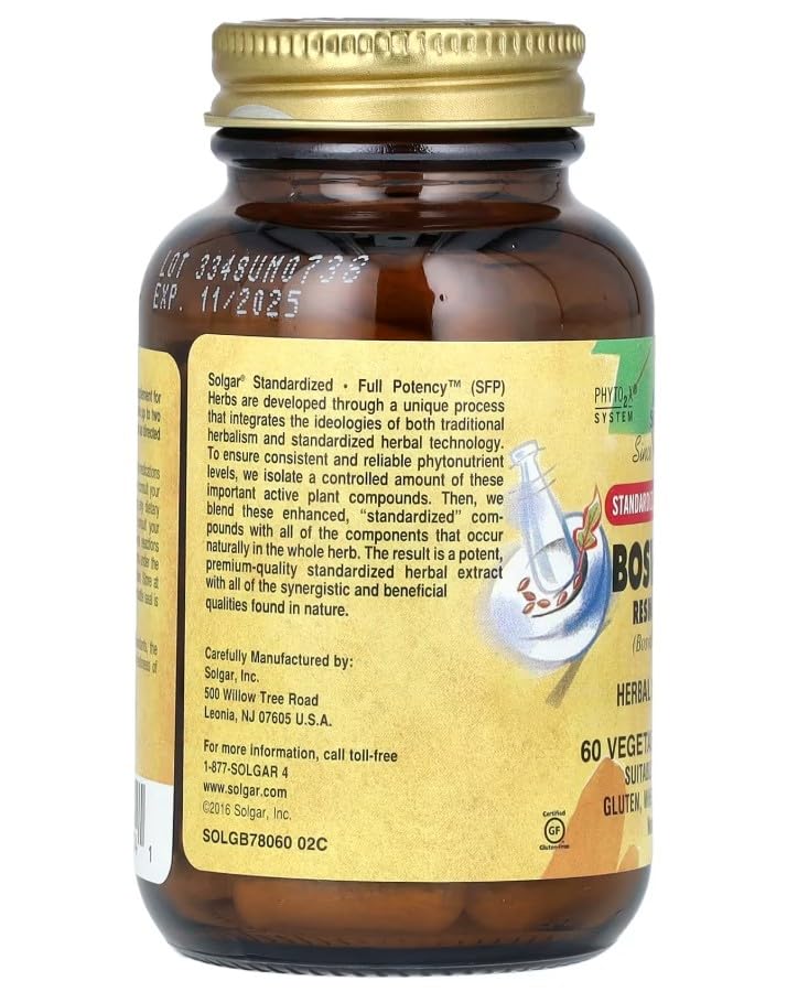 Solgar Boswellia Resin Extract - 60 Vegetarian Capsules - image 3