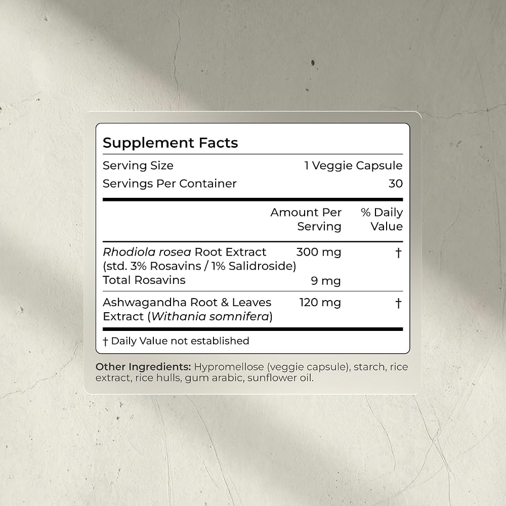 Blueprint Bryan Johnson Ashwagandha & Rhodiola Supplement - 30 Capsules - image 2