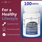 GeriCare Oyster Shell Calcium 250mg with Vitamin D - 100 Tablets - image 2