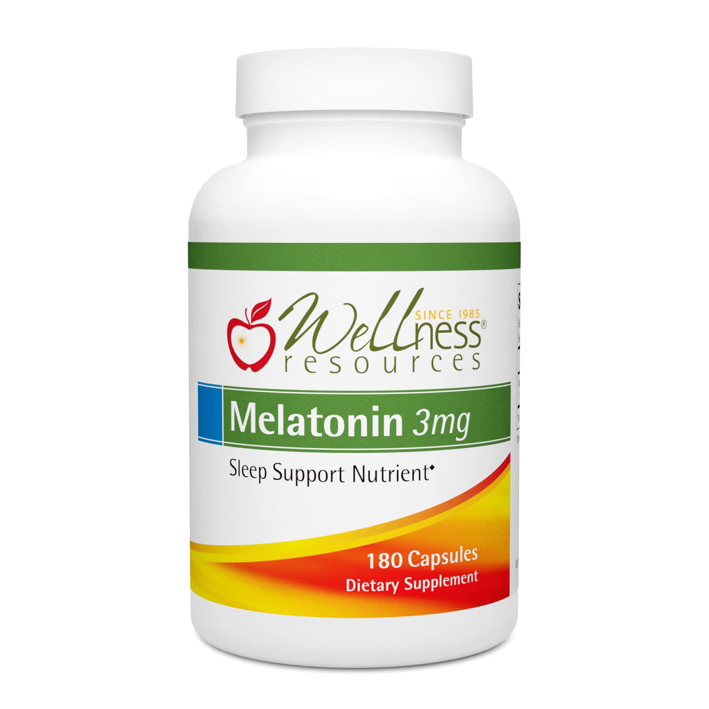 Wellness Resources Melatonin 3 mg Sleep Support - 180 Capsules