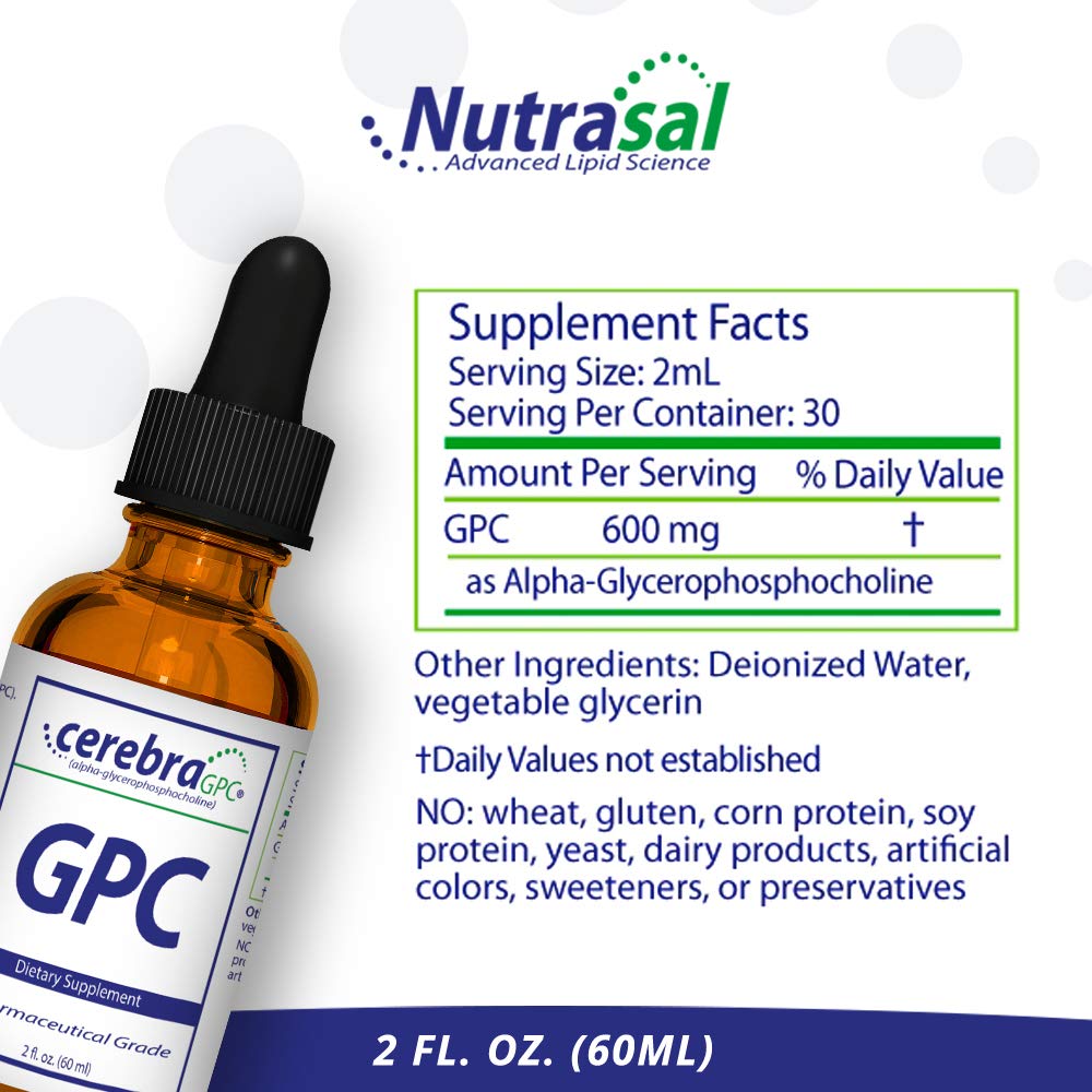 Nutrasal Cerebra GPC Liquid for Focus & Memory - 2 Fl Oz - image 2
