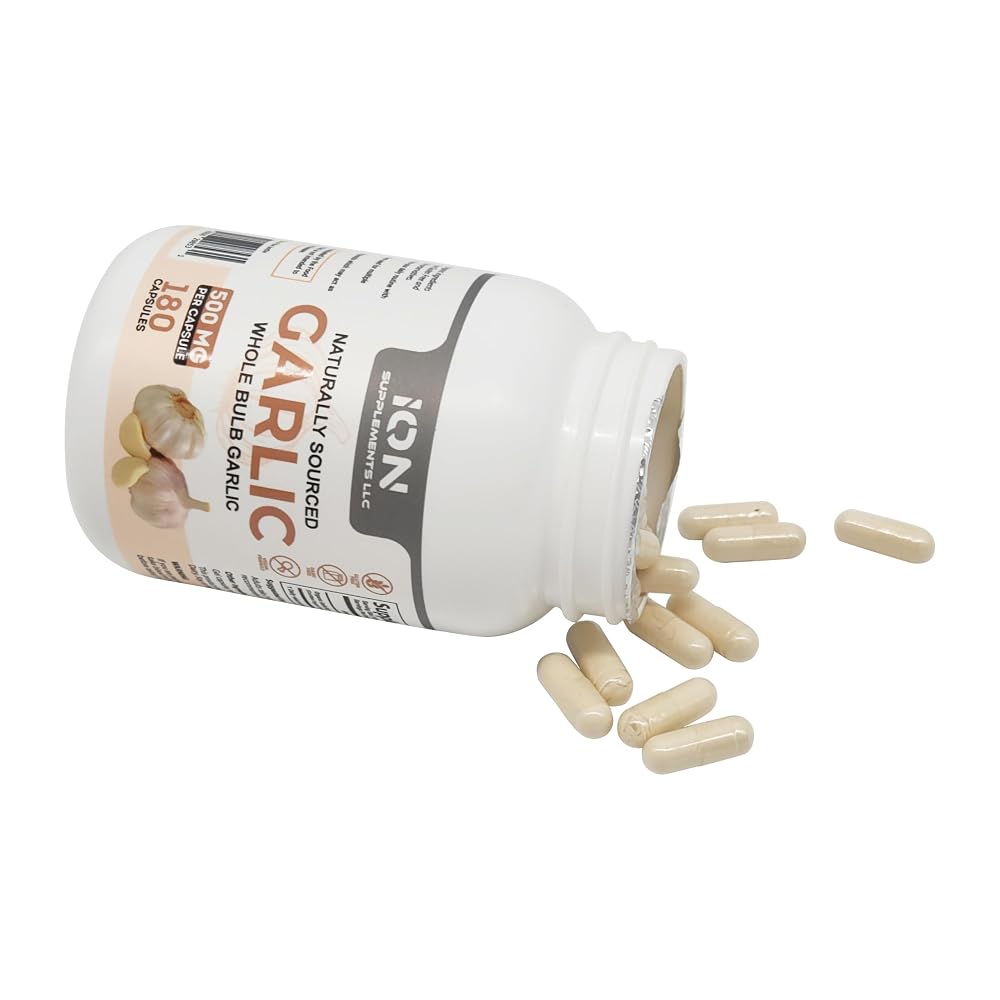 Ion Supplements Organic Garlic Capsules 500 mg - 180 Capsules - image 4