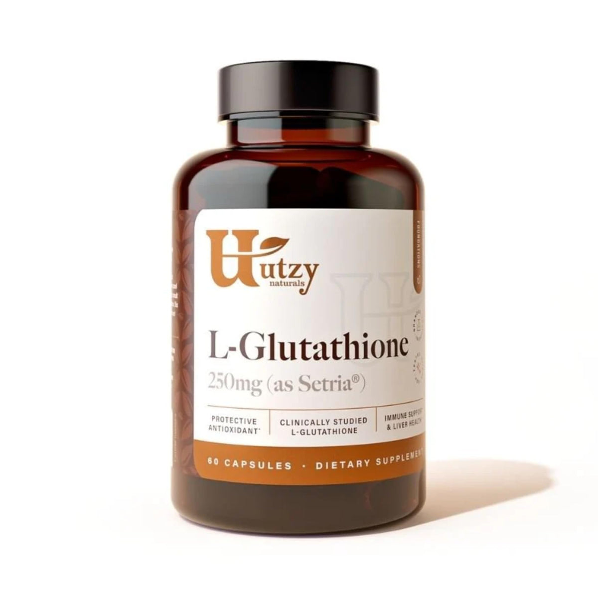 Utzy Naturals Glutathione 250 mg - 60 Vegetarian Capsules