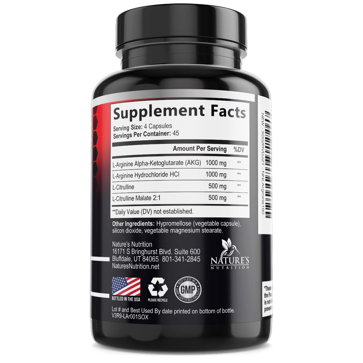 Nature's Nutrition Nitric Oxide Booster Extra Strength - 3X Strength