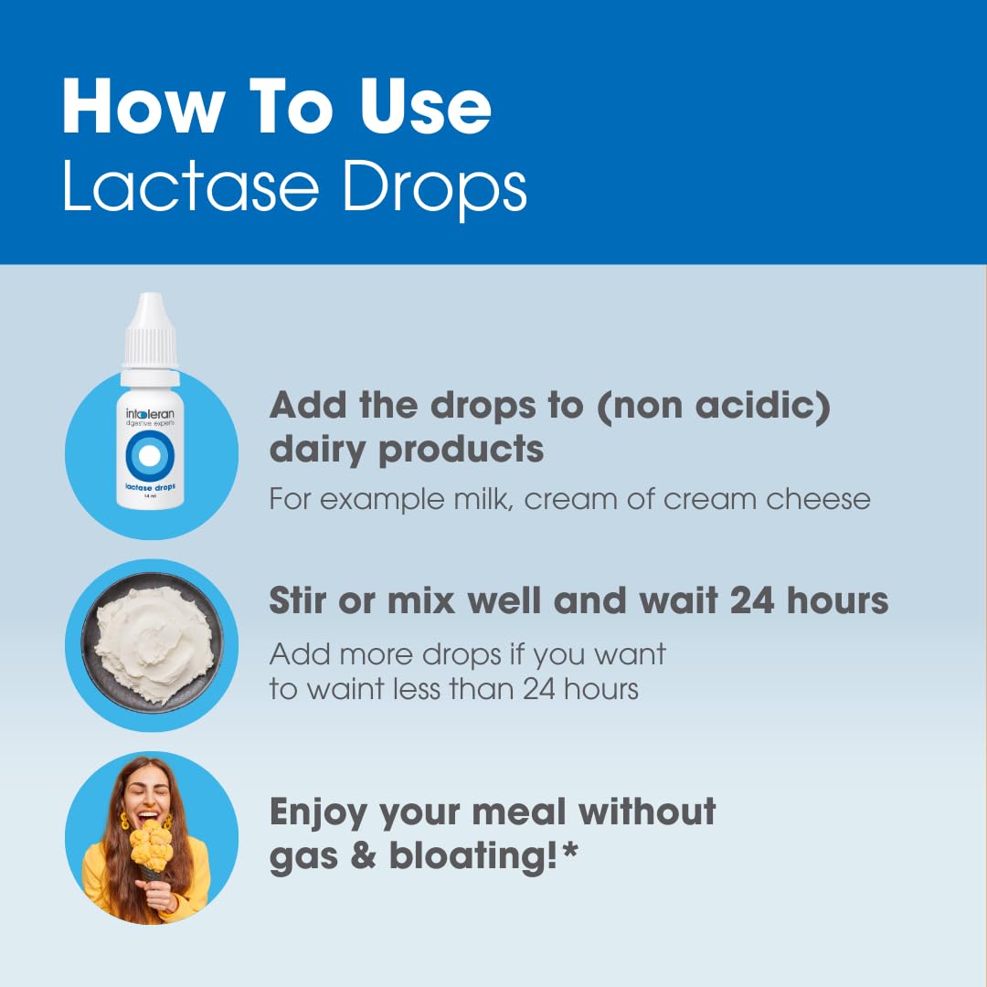 Intoleran Lactase Digestive Enzyme Drops - 14ml - image 7