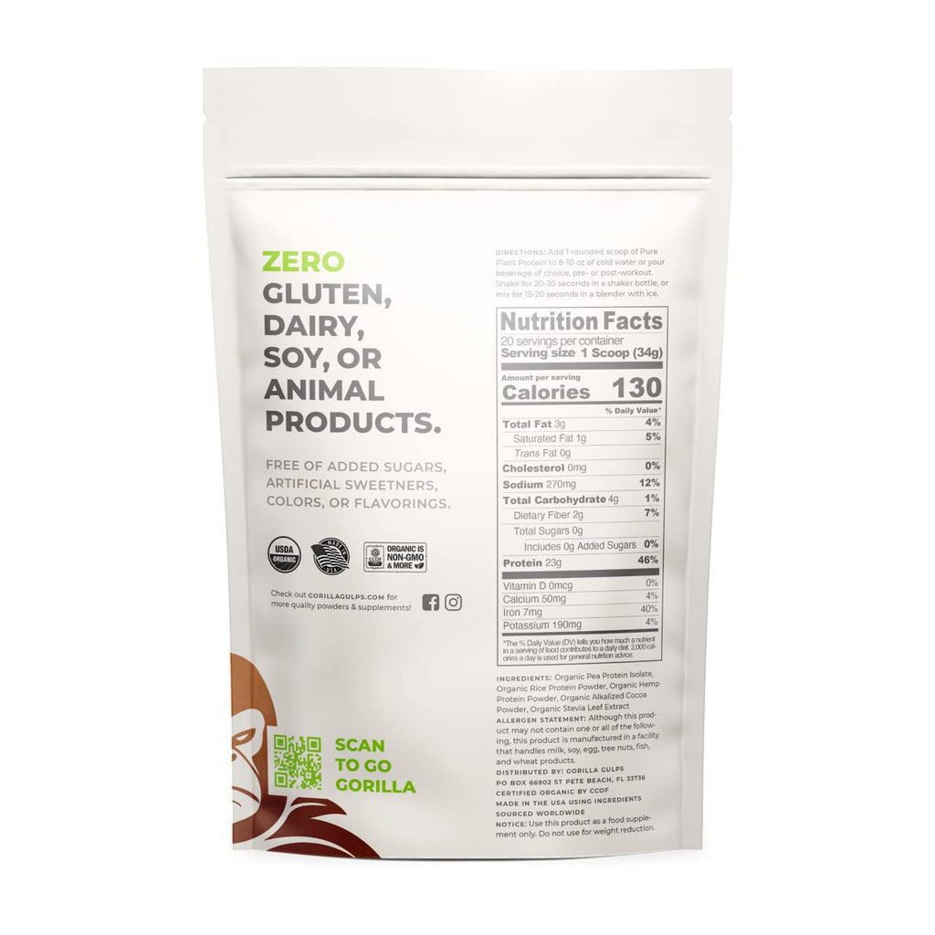 Gorilla Gulps Organic Pure Plant Protein