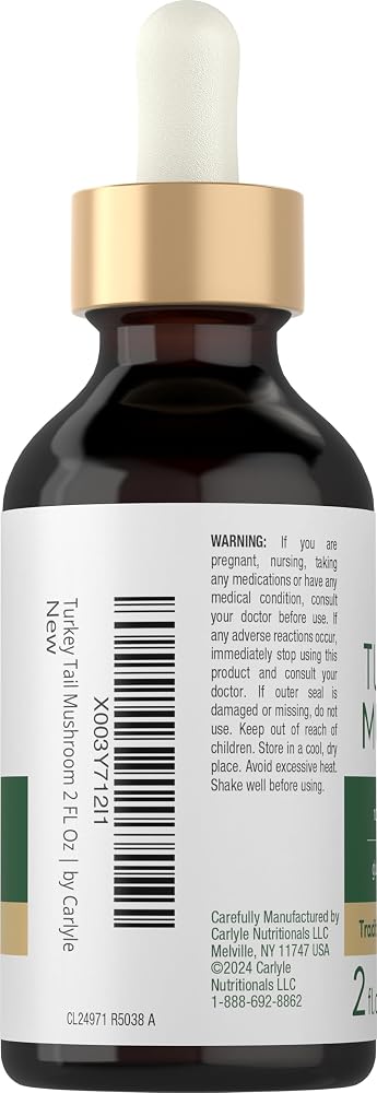 Carlyle Turkey Tail Mushroom Extract Liquid - 2 FL Oz - image 3