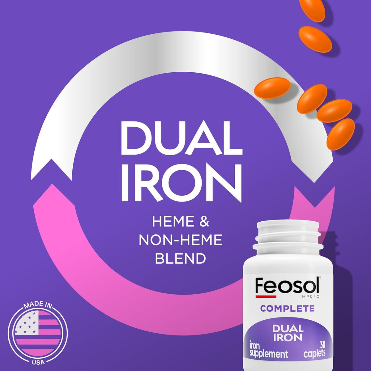 Feosol Complete with Bifera Iron - 90 Caplets (3 Pack) - image 3