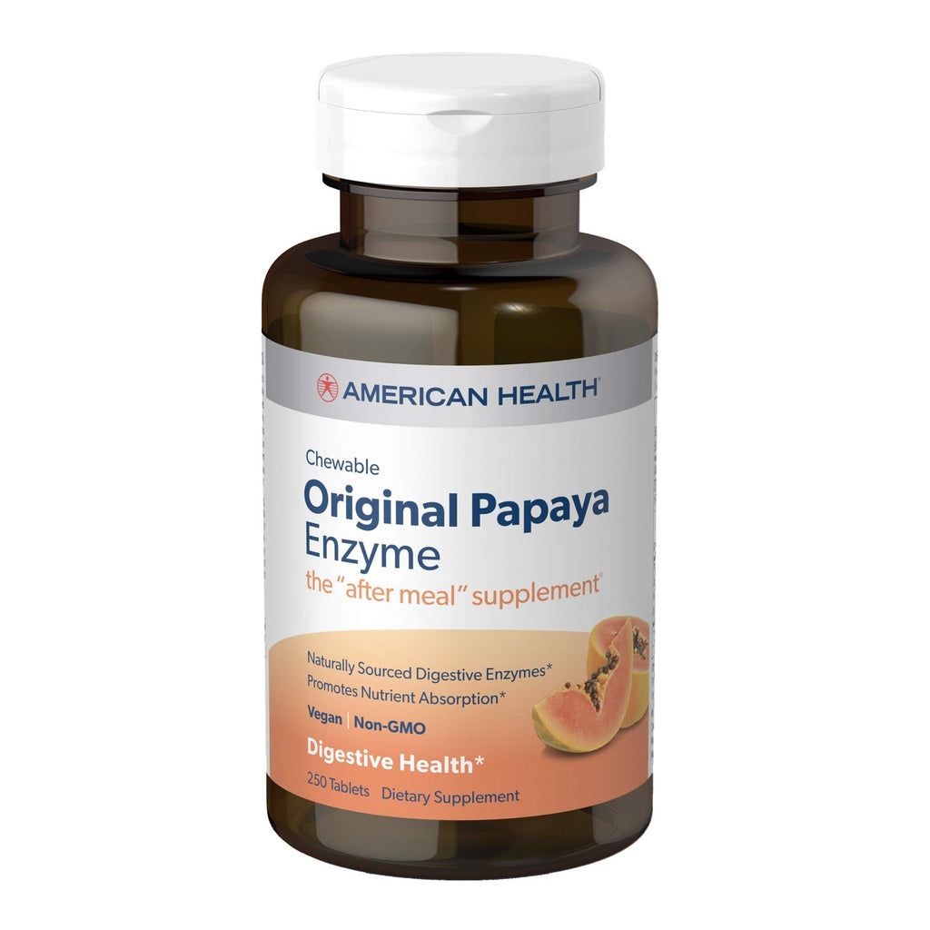 American Health Original Papaya Enzyme Chewable Tablets - 250 Count