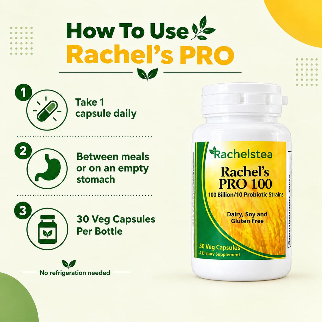 Rachelstea Rachel's Pro 100 Probiotic 100 Billion CFU - 30 Vegetarian Capsules - image 2