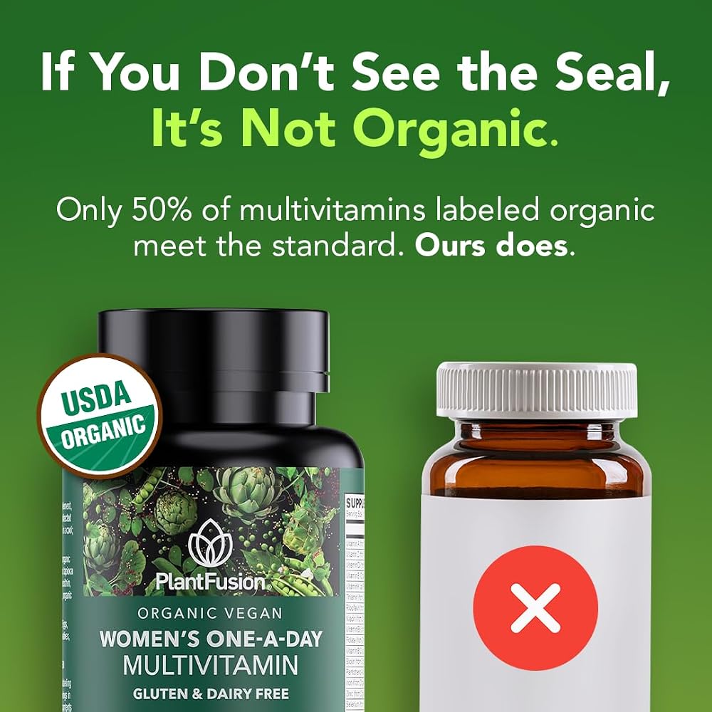 PlantFusion Organic Multivitamin for Women - One Daily Whole Food
