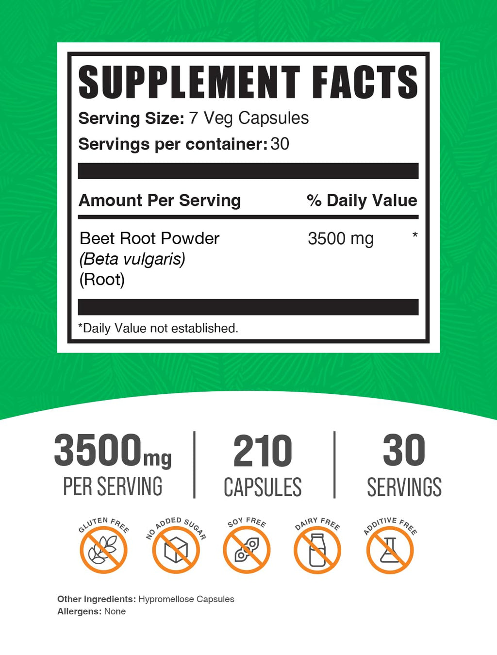 BulkSupplements Beet Root Capsules - 210 Vegetarian Capsules - image 2