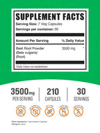 BulkSupplements Beet Root Capsules - 210 Vegetarian Capsules - image 2
