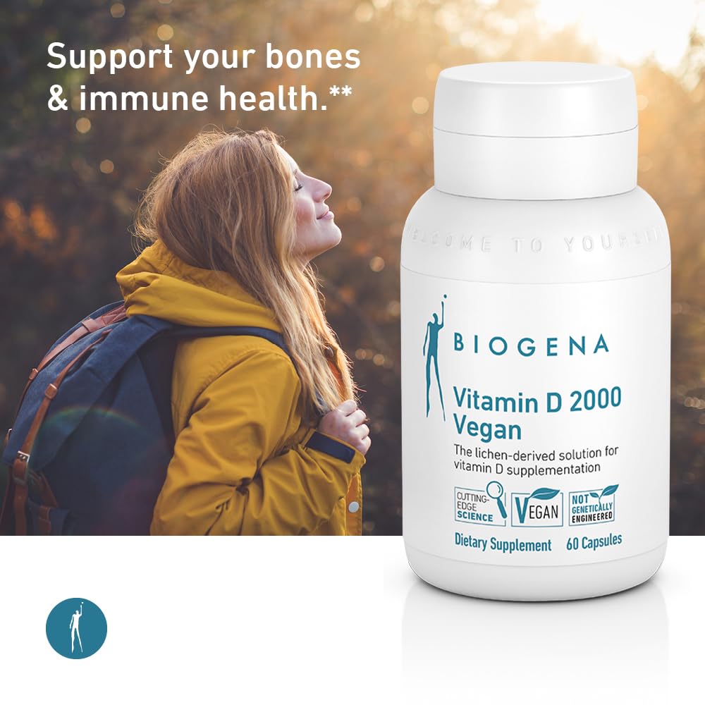 Biogena Vitamin D3 2000 IU Vegan Formula - 60 Capsules - image 5