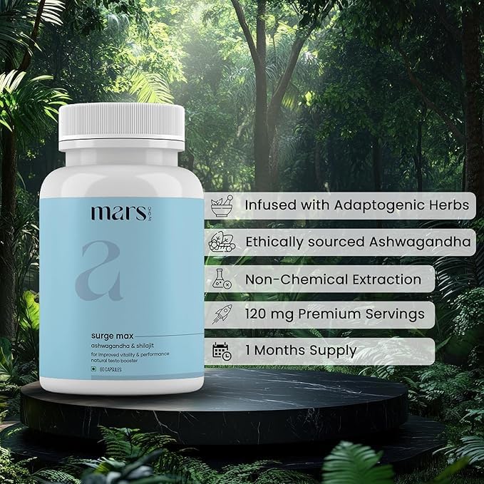 Mars by GHC Natural Surge Max Capsules with Shilajit - 120 Capsules - image 3