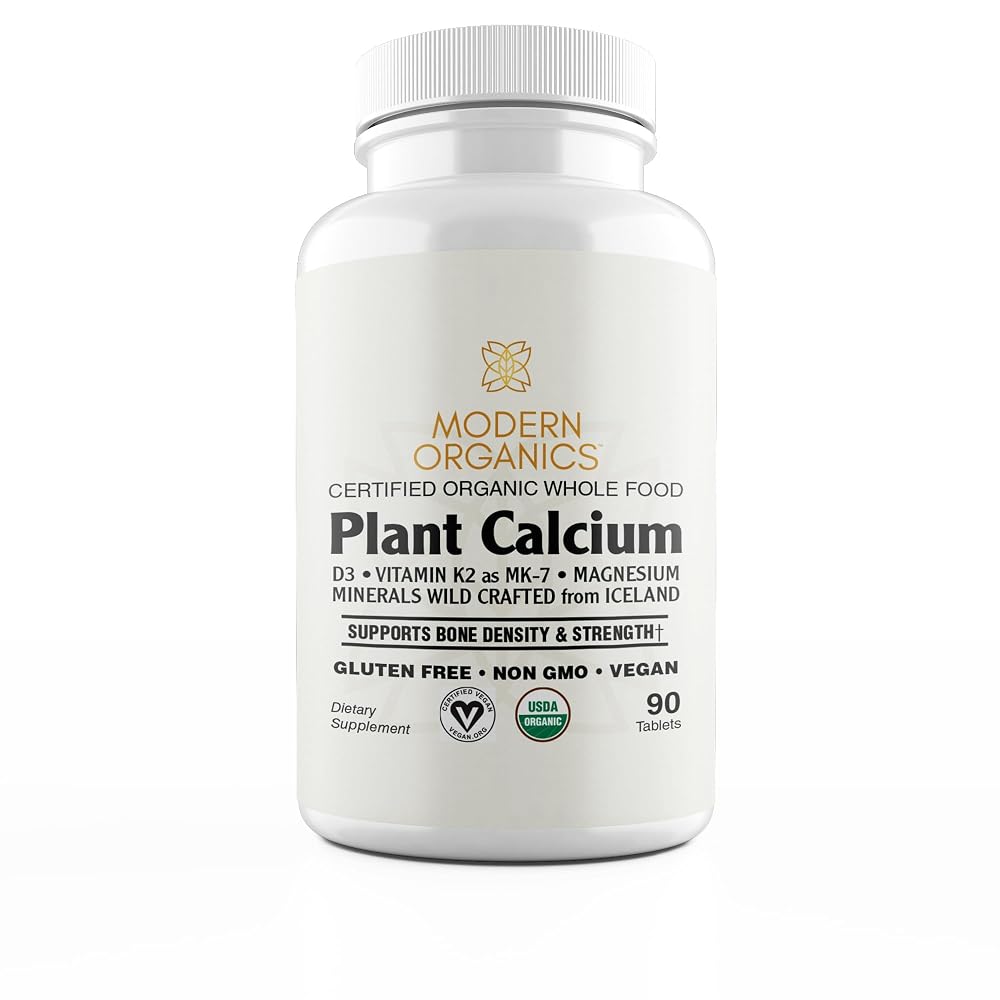 Modern Organics Plant Calcium 1000mg - 90 Vegan Tablets