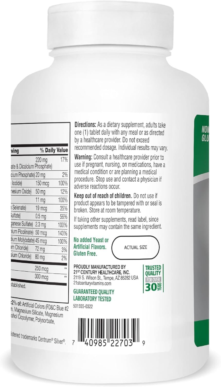 21st Century Sentry Senior Multivitamin Tablets - 795 Count - image 4