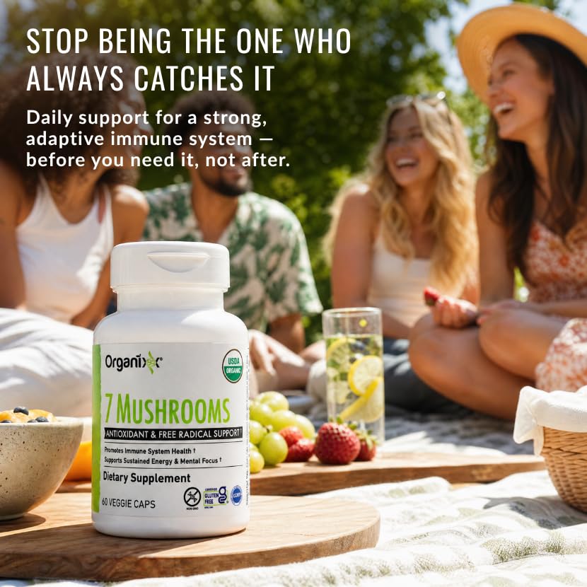 Organixx 7 Mushroom Supplement Immune Support - 60 Capsules - image 5
