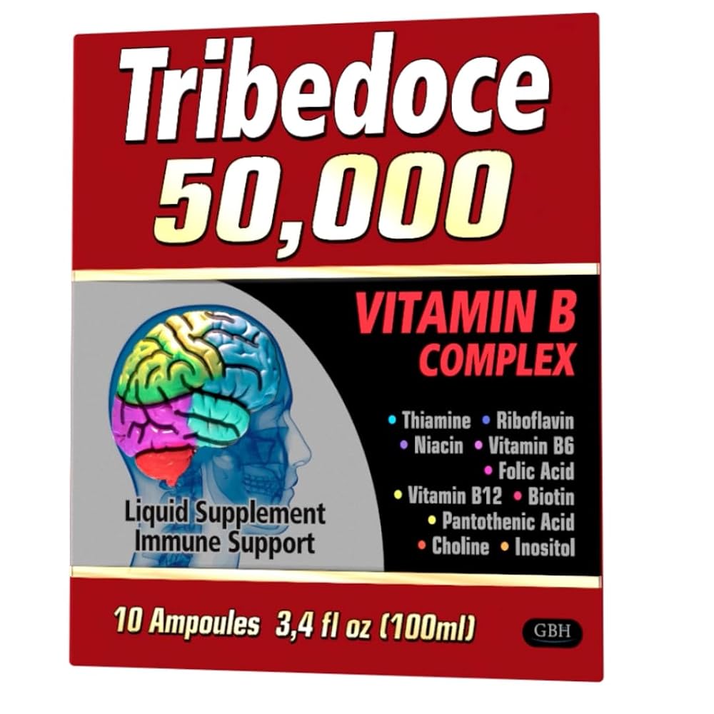 Tribedoce Vitamin B Complex Liquid Supplement Immune Support - 10 Ampoules