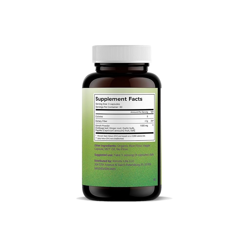 Kimchi Life Premium Fermented Kimchi Capsules - 90 Capsules - image 2
