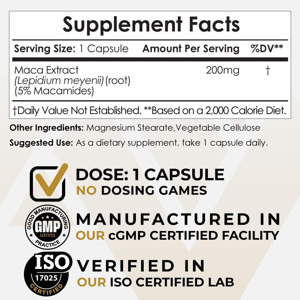 Nootropics Depot Maca Root Extract 5% Macamides - 60 Capsules - image 2