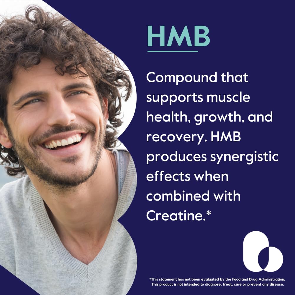 BESTVITE HMB 1000mg Muscle Support - 240 Vegetarian Capsules - image 3