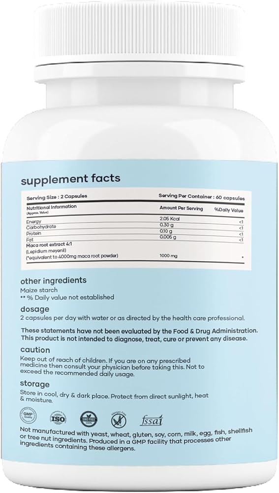 mars by GHC Maca Root Caps with Ginseng, Magnesium & Berberine - 180 Capsules - image 8