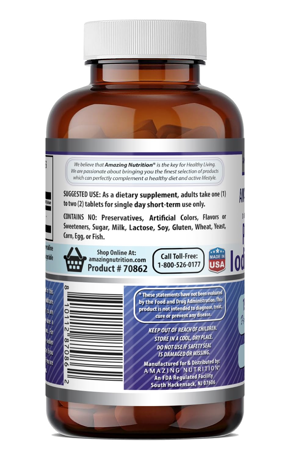 Amazing Nutrition Potassium Iodide 130 mg - 120 Tablets - image 5