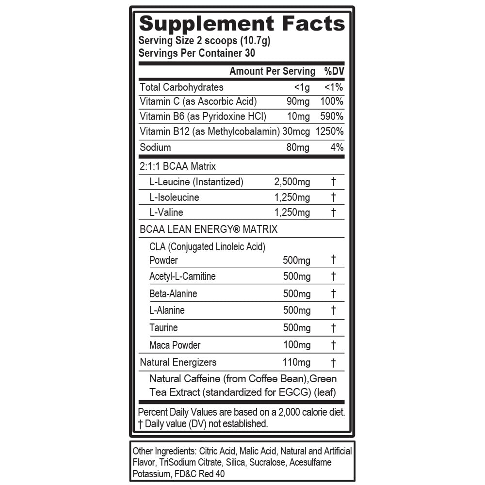 Evlution Nutrition BCAA Lean Energy - Energizing Amino Acid