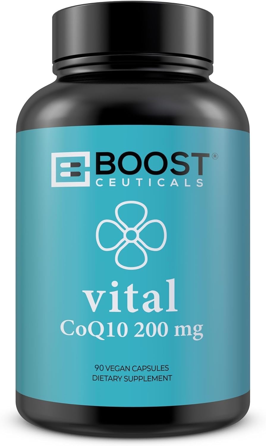 BoostCeuticals CoQ10 200mg Vegan Capsules with BioPerine - 90 Capsules
